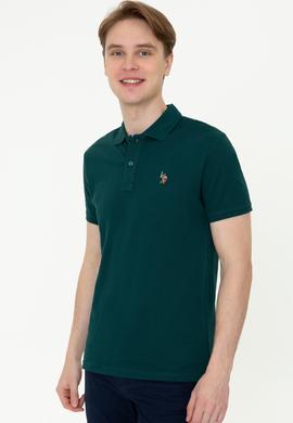 Erkek Koyu Yeşil Basic Tişört - 50243912057