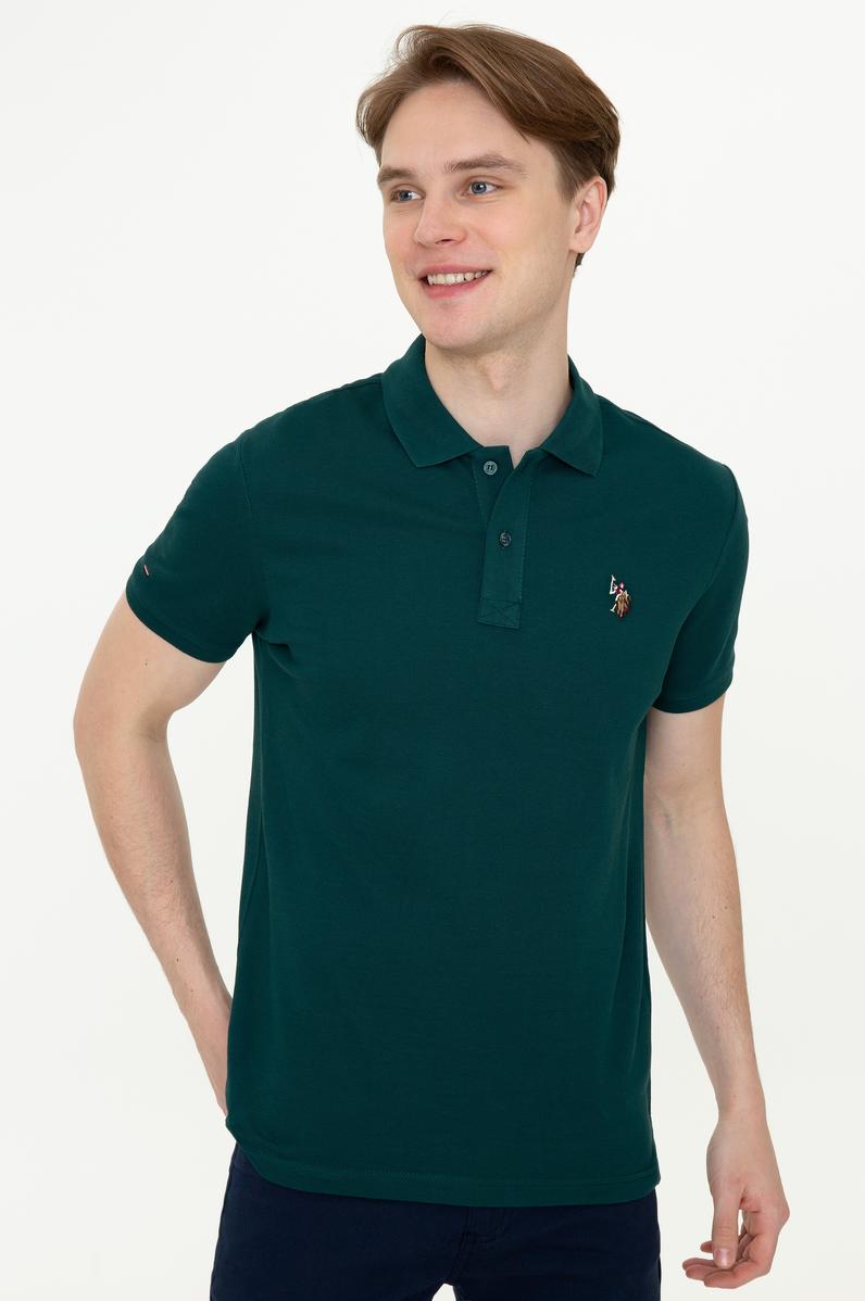 Erkek Koyu Yeşil Basic Tişört