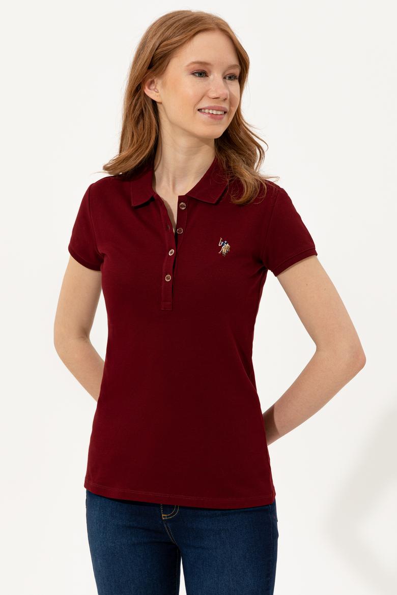 Kadın Bordo T-shirt - 50244197018