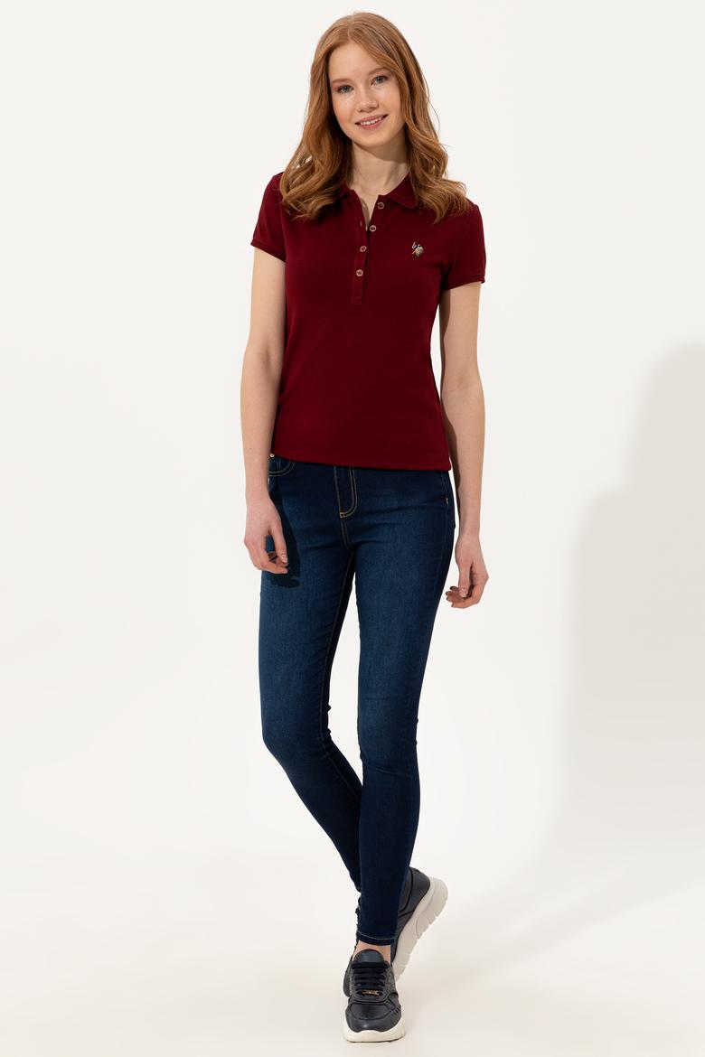 Kadın Bordo T-shirt - 50244197018