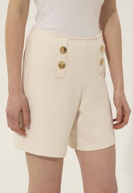 Kadın Krem Örme Şort - 50246889003