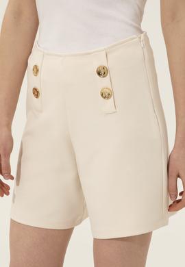 Kadın Krem Örme Şort - 50246889003