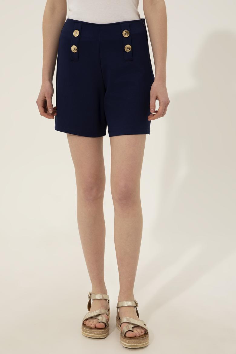 Kadın Lacivert Örme Şort - 50246889010
