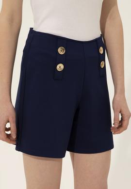 Kadın Lacivert Örme Şort - 50246889010