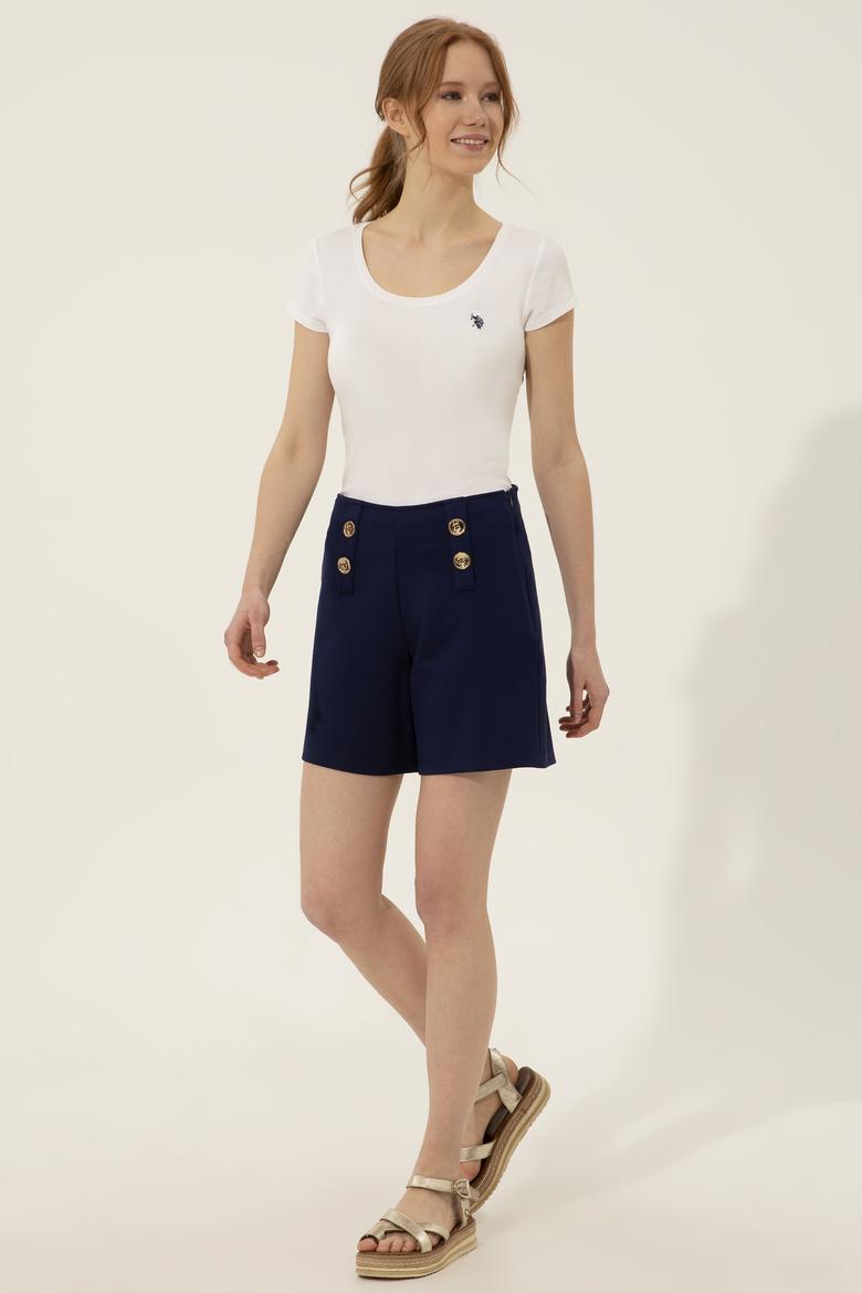 Kadın Lacivert Örme Şort - 50246889010