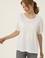 Kadın Beyaz Bisiklet Yaka Tişört