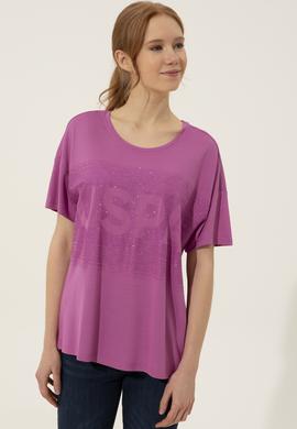 Kadın Menekşe Tişört - 50249033047