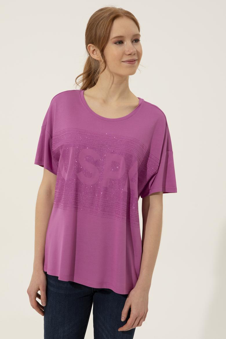 Kadın Menekşe Tişört - 50249033047