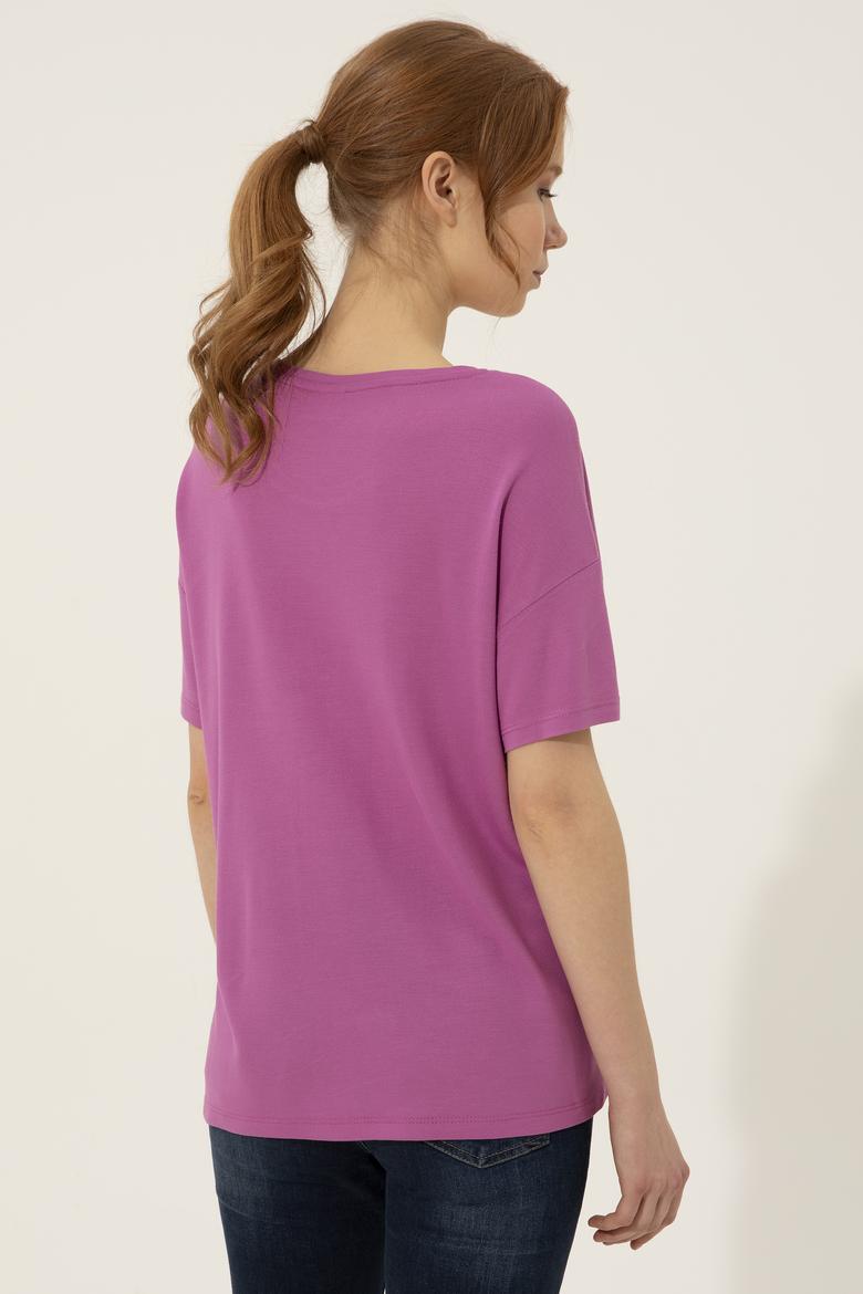 Kadın Menekşe Tişört - 50249033047