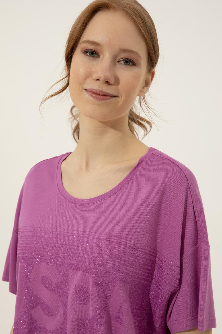 Kadın Menekşe Tişört - 50249033047