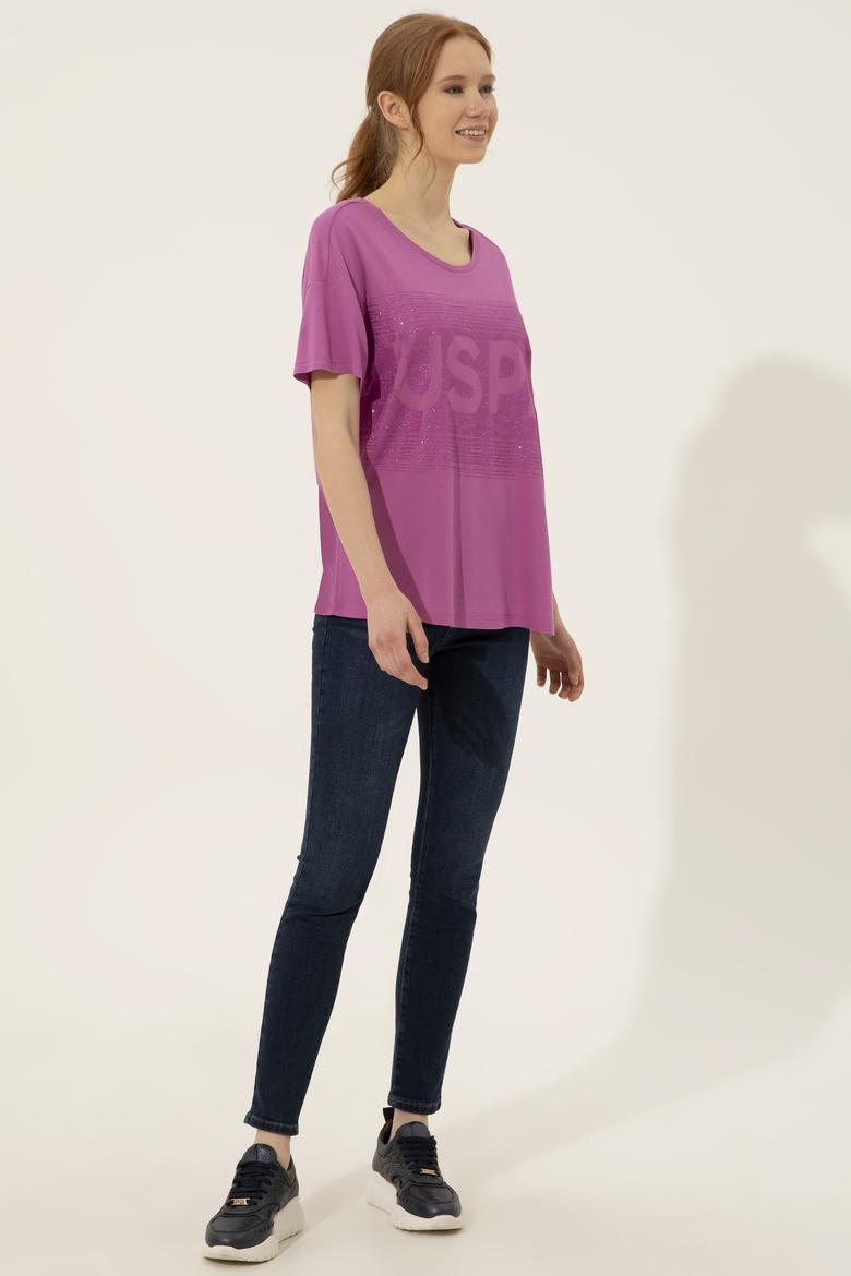 Kadın Menekşe Tişört - 50249033047