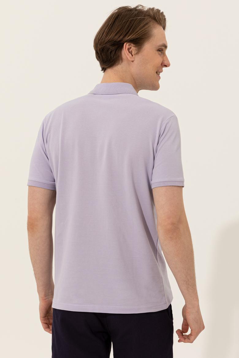 Erkek Lila Basic Tişört - 50249149117