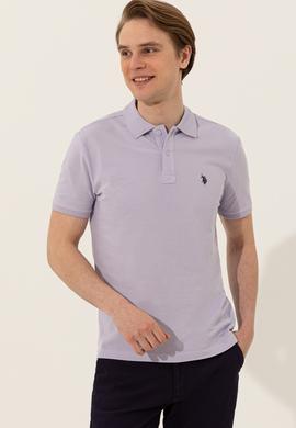 Erkek Lila Basic Tişört - 50249149117