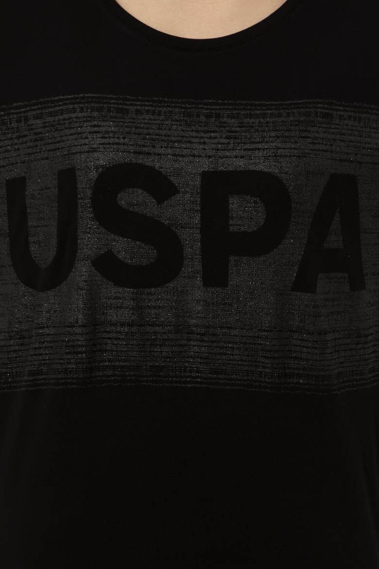 Kadın Siyah Bisiklet Yaka Tişört - 50249033054