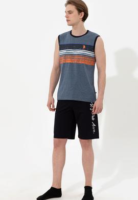 Erkek Mavi Melanj Pijama - 50255898002