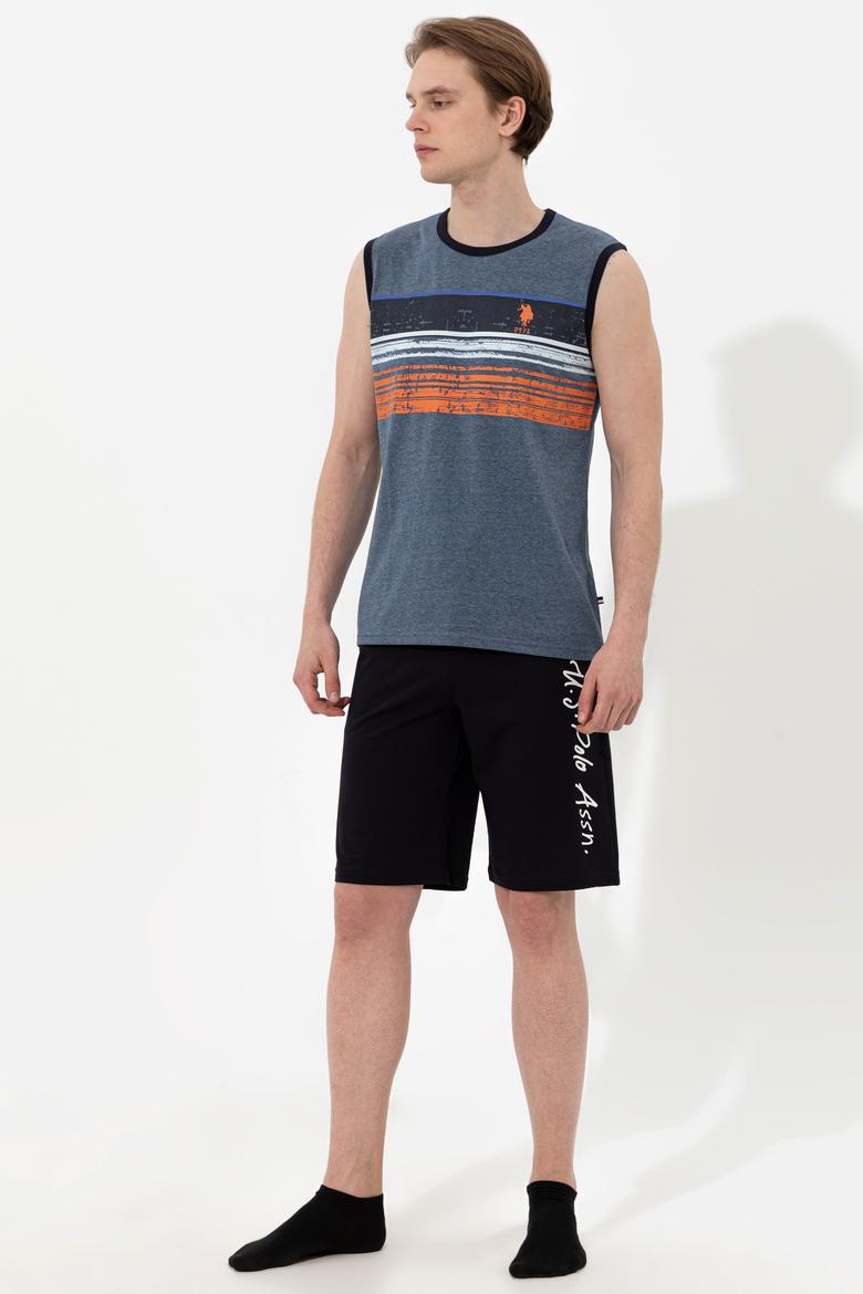 Erkek Mavi Melanj Pijama - 50255898002