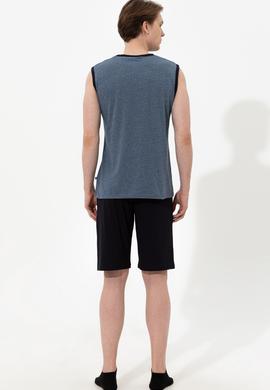 Erkek Mavi Melanj Pijama - 50255898002
