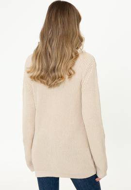 Kadın Bej Triko Hırka - 50257015001