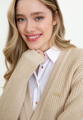 Kadın Bej Triko Hırka - 50257015001