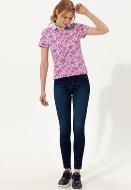 Kadın Koyu Mavi Jean Pantolon - 50260249001