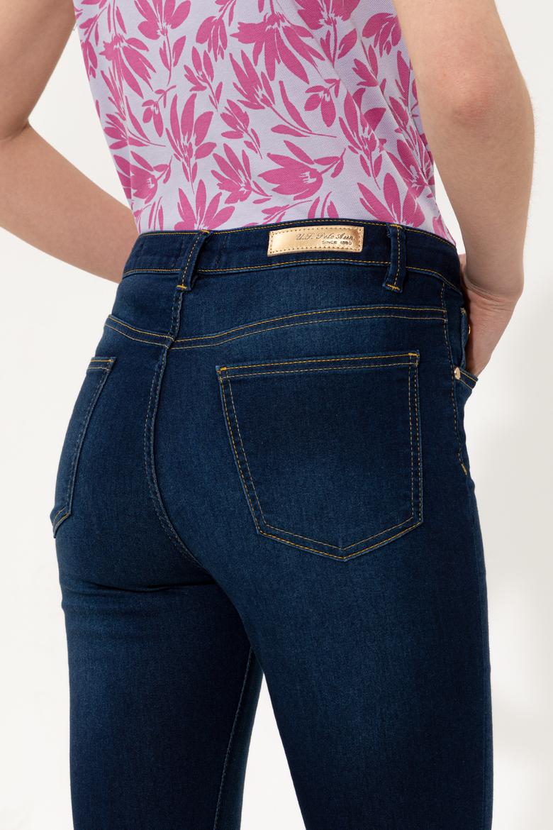 Kadın Koyu Mavi Jean Pantolon - 50260249001