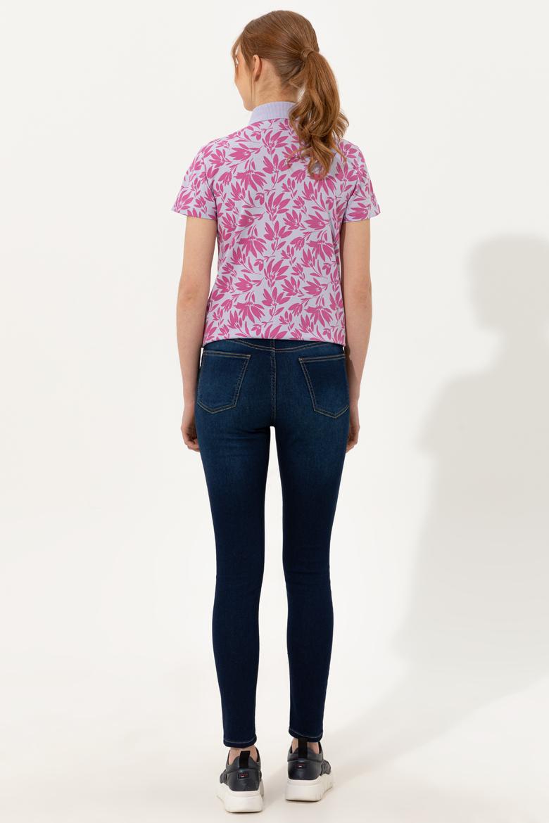 Kadın Koyu Mavi Jean Pantolon - 50260249001