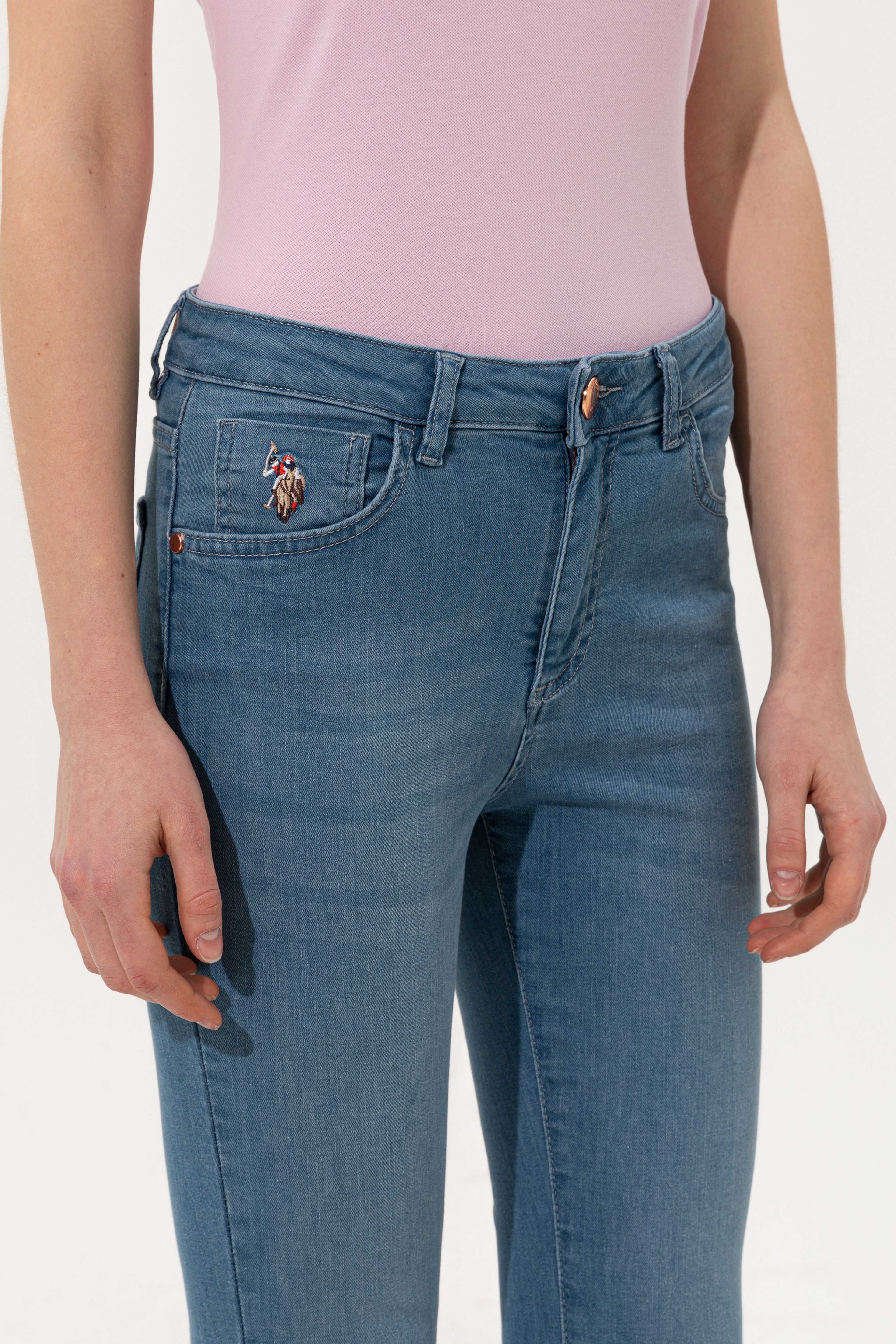 Kadın Açık Mavi Jean Pantolon - Image 5