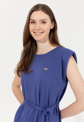 Kadın Mavi Örme Elbise - 50248893017