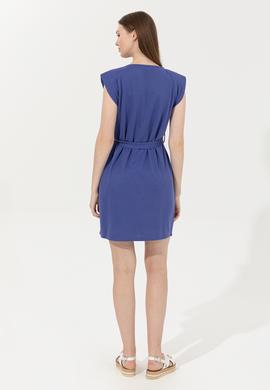 Kadın Mavi Örme Elbise - 50248893017