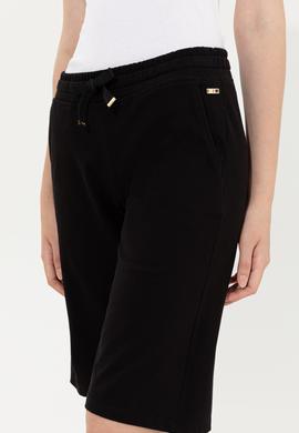 Kadın Siyah Örme Şort - 50253142015