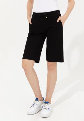 Kadın Siyah Örme Şort - 50253142015