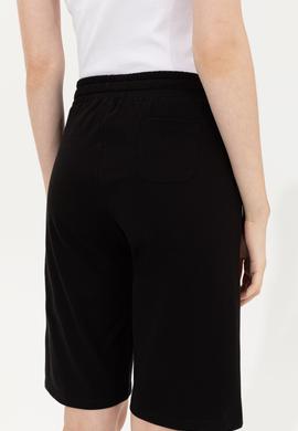 Kadın Siyah Örme Şort - 50253142015