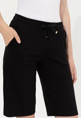 Kadın Siyah Örme Şort - 50253142015