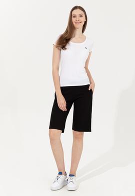 Kadın Siyah Örme Şort - 50253142015