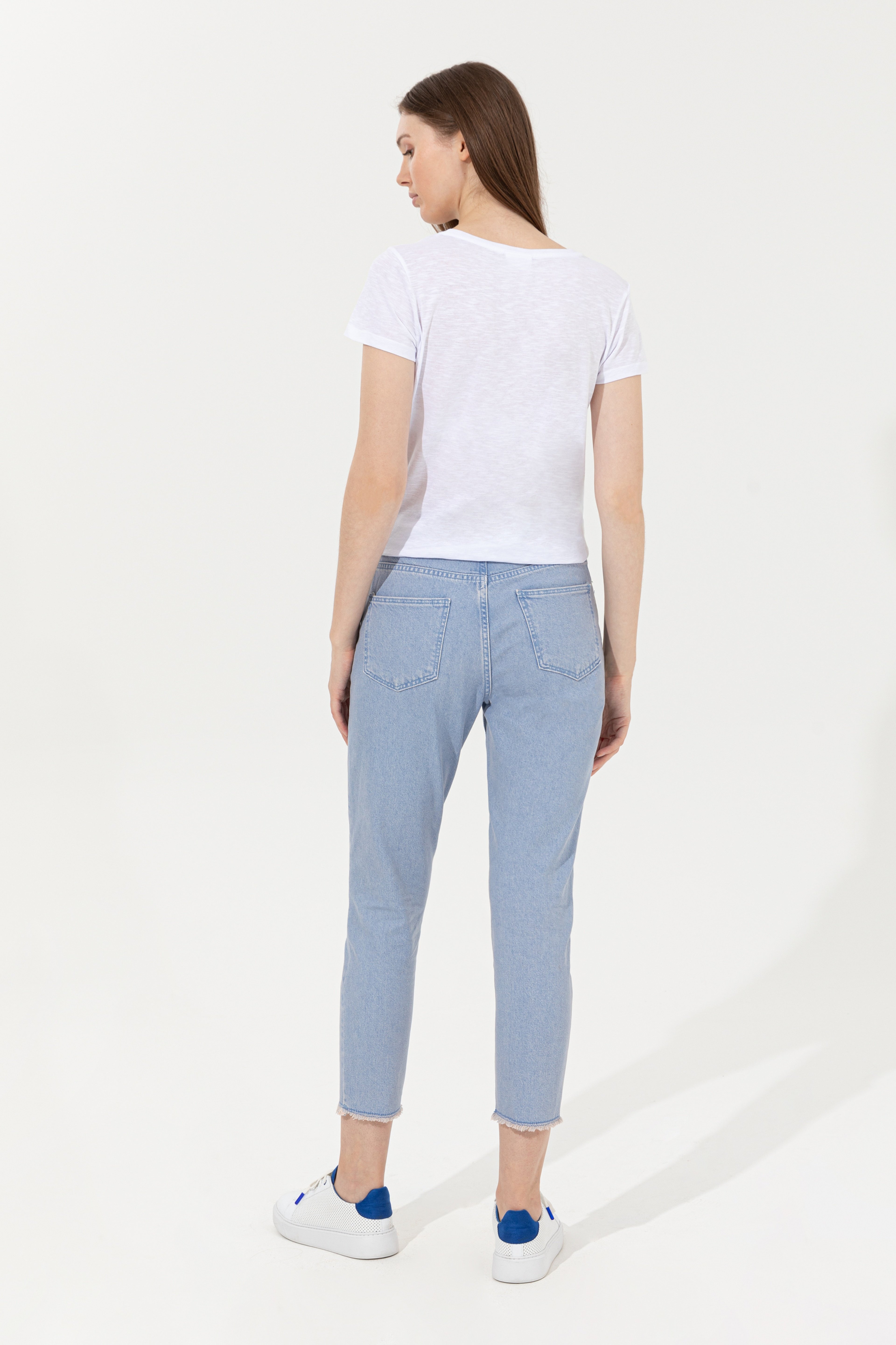 Kadın Mavi Jean Pantolon - Image 4