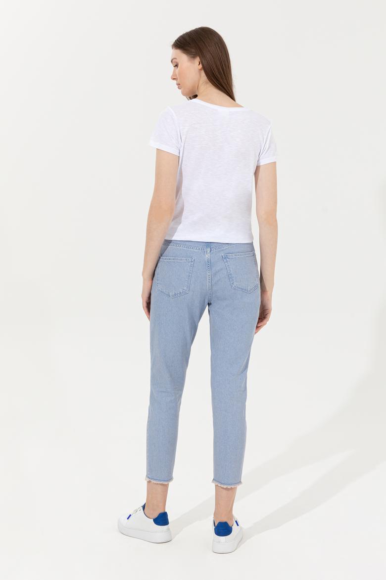 Kadın Mavi Jean Pantolon - 50246480007