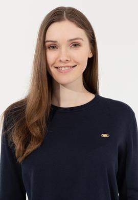 Kadın Lacivert Bisiklet Yaka Basic Kazak - 50251905018