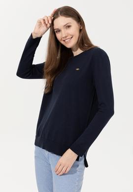 Kadın Lacivert Bisiklet Yaka Basic Kazak - 50251905018