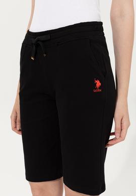 Kadın Siyah Örme Şort - 50246031014