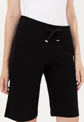 Kadın Siyah Örme Şort - 50246031014