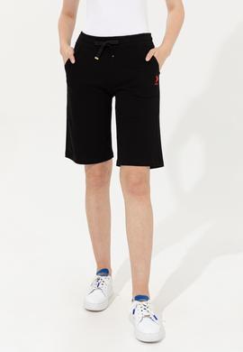 Kadın Siyah Örme Şort - 50246031014