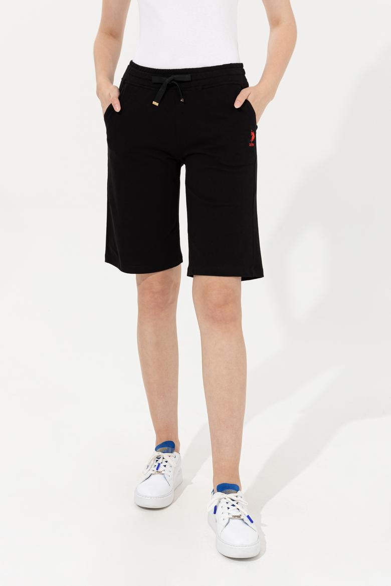 Kadın Siyah Örme Şort - 50246031014