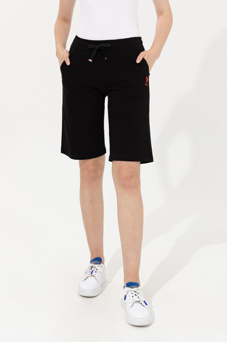 Kadın Siyah Örme Şort