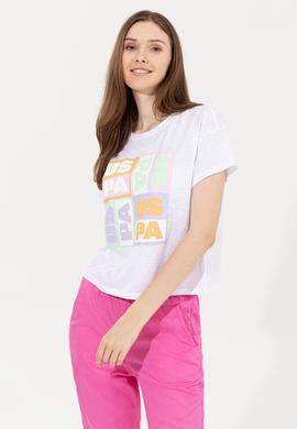 Kadın Mint Bisiklet Yaka Crop Tişört - 50249005004