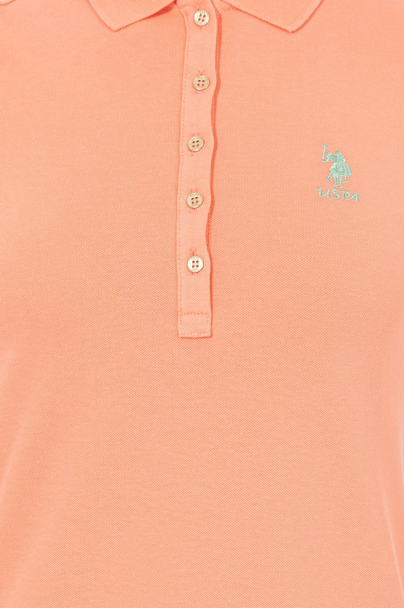 Kadın Somon Polo Yaka Örme Elbise