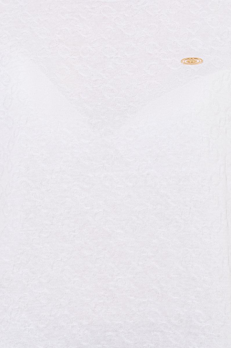 Kadın Beyaz Bisiklet Yaka Tişört