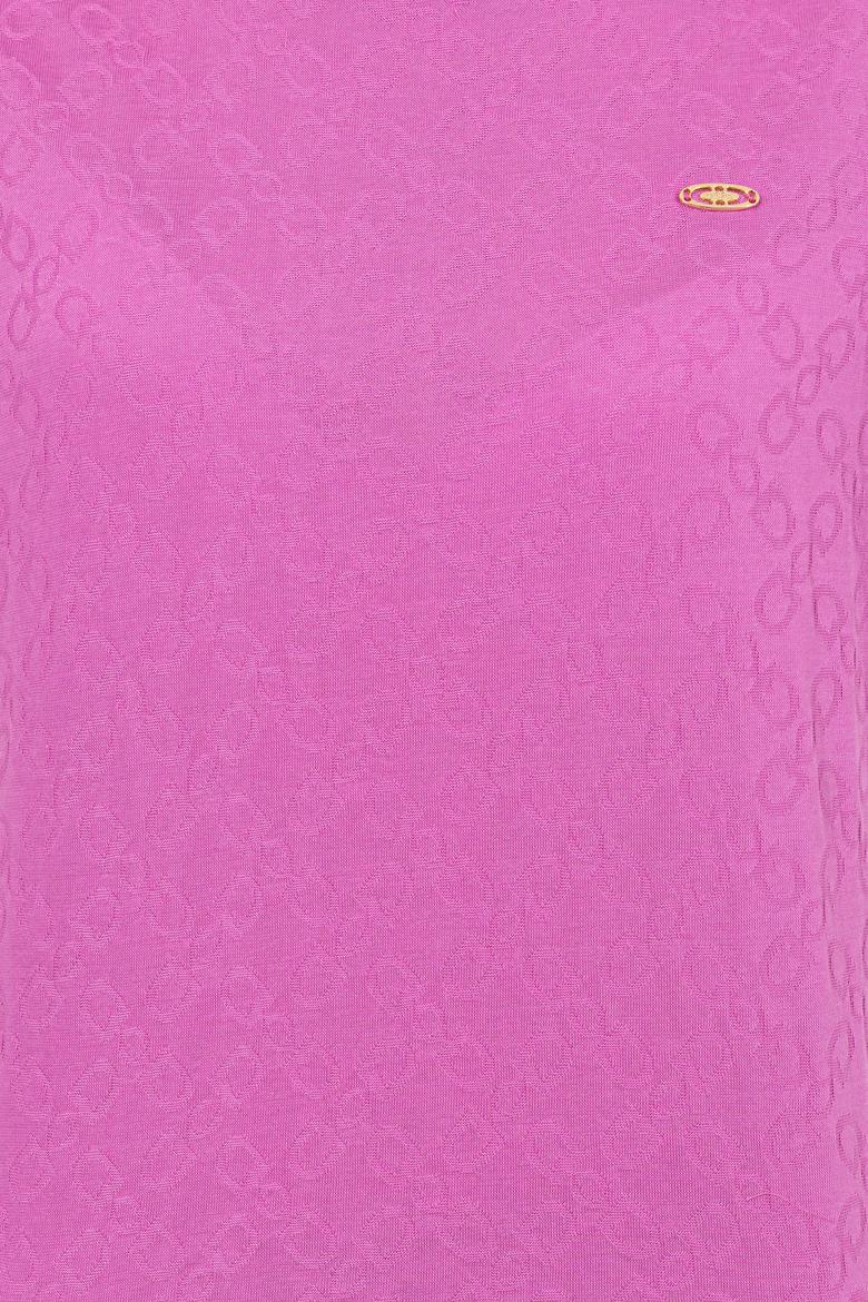 Kadın Menekşe Bisiklet Yaka Tişört - 50249039012