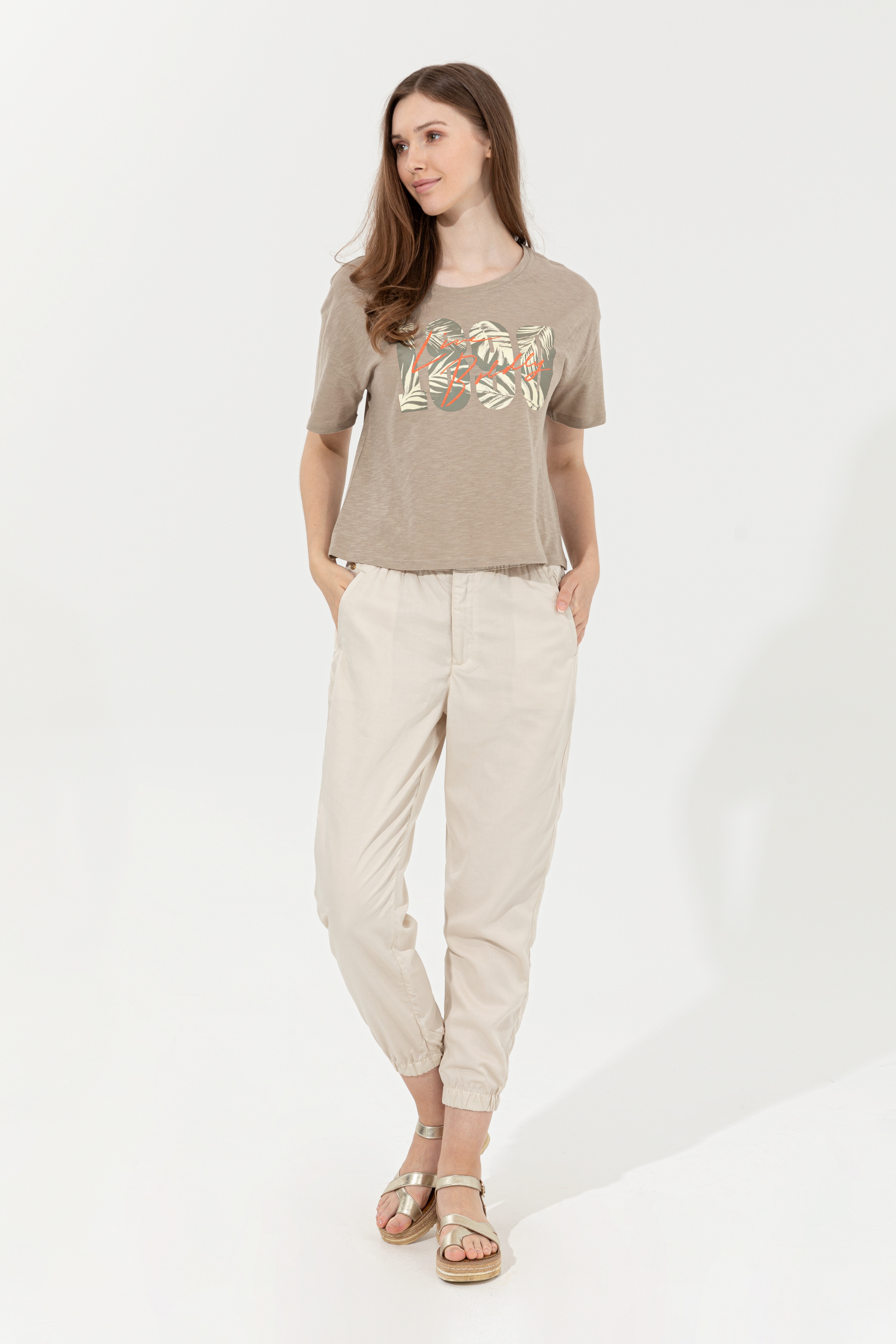 Kadın Krem Pantolon - Image 3
