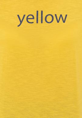 Kadın Açık Sarı Bisiklet Yaka Tişört - 50248142046