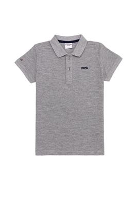 Erkek Çocuk Gri Melanj Polo Yaka Tişört - 50251776052